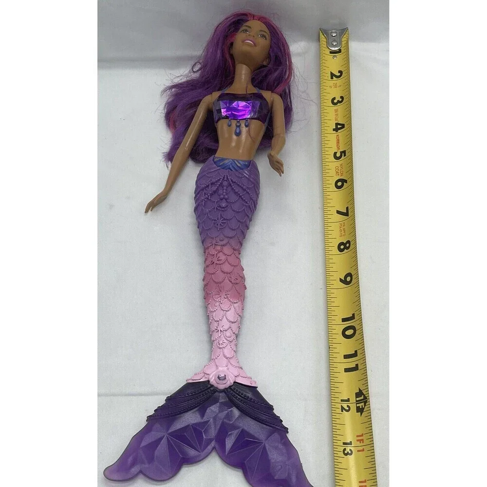 Mattel Barbie Nikki AA Jewel Dreamtopia Mermaid Doll Purple Pink Hair RARE